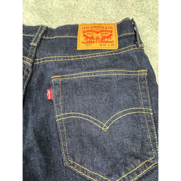 Levi Strauss 511 Mens Slim Fit Jeans W32 L32 Y2K Casual Comfort - Picture 11 of 14